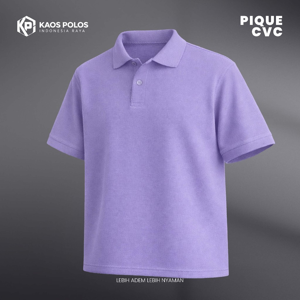 Ungu Muda Polo Shirt Pria Kaos Kerah Premium Cotton Pique | Kaos Polo Pria Premium