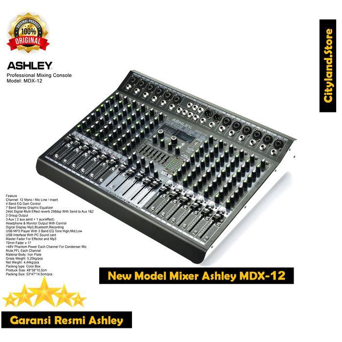 MIXER ASHLEY MDX 12/ MDX-12/ MDX12 MODEL TERBARU 12 CHANNEL ORIGINAL