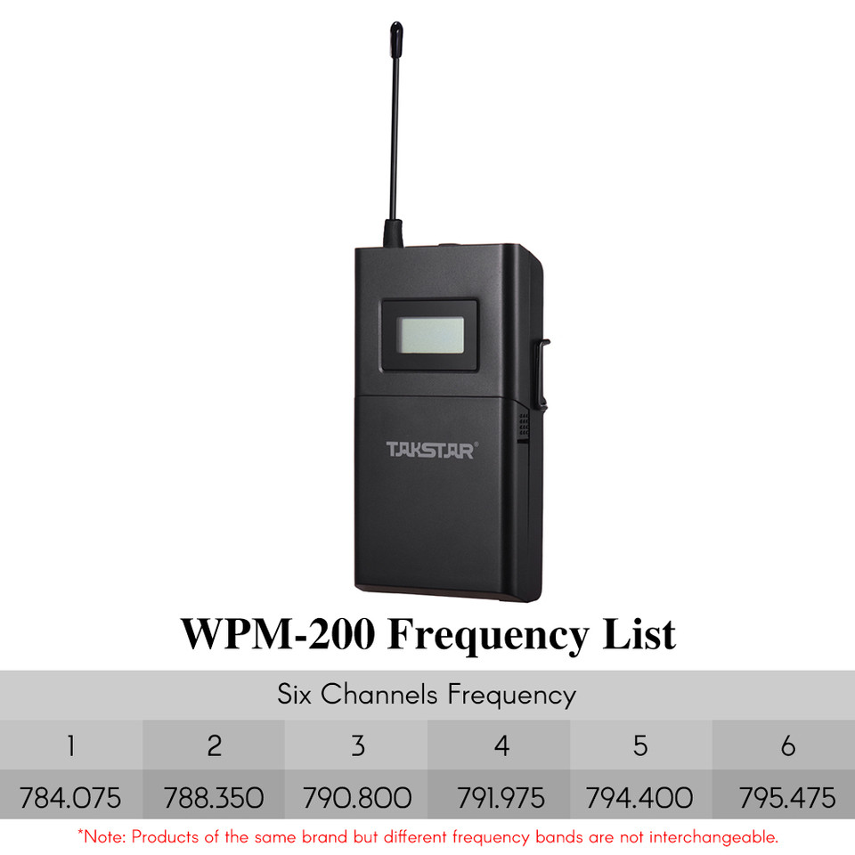 Takstar WPM200 Wireless Auo Monitor System 50m Transmission stance InEar Stereo Headphones Transmitt