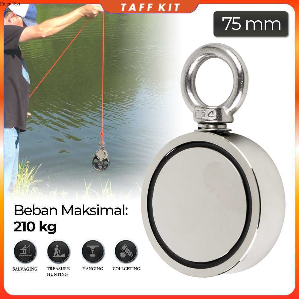 Taffware Magnet Gantungan Round Hook Strong Neodymium 75mm - D75