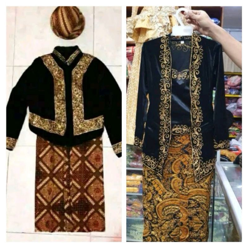 Pakaian Adat Jawa Anak Dan Dewasa / Baju Beludru Bordir Adat Jawa