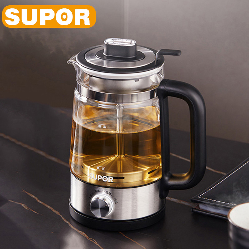 SUPOR Household Electric Kettle 1L Capacity Glass Teapot Spray Type Tea Cooking Stainless Steel Mini