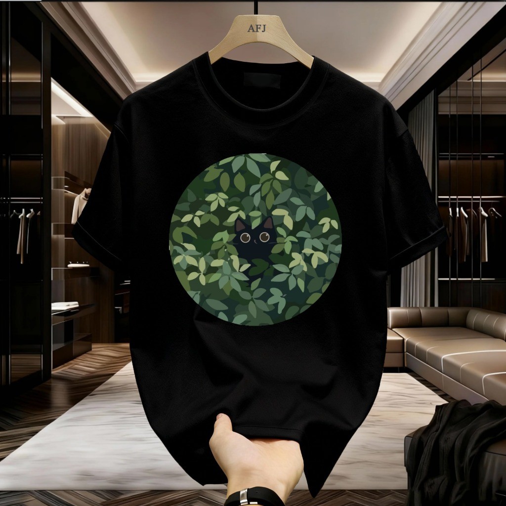 Kucing Di Hutan Animal Graphic Tee Cotton Combed