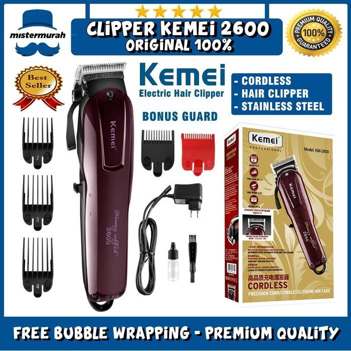KEMEI KM 2600 ALAT MESIN CUKUR POTONG RAMBUT - WIRELESS HAIR CLIPPER