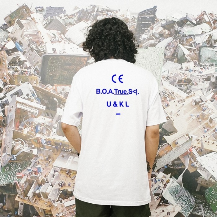[COD] UNKL347 T-Shirt Putih Bahan Combed Motif BAAO Kaos Pria Original