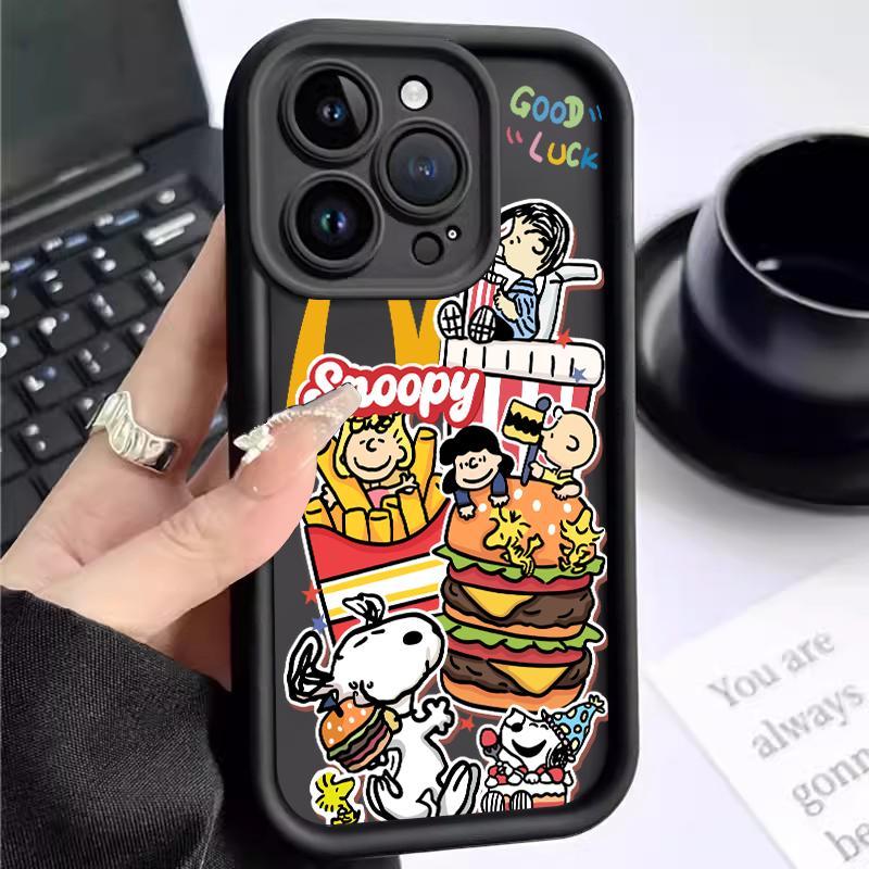 Soft Case For Iphone 11 Pro Max 6 6S 7 Plus8 Plus 8 SE 2020 2022 X XS XR Camera Imut Snoopy Softcase