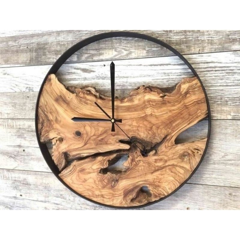 Jam Dinding kayu Jati vintage kayu jadul unik