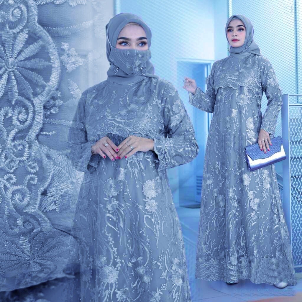 GAMIS MUSLIM GAMIS BUSUI  SERAGAM COUPLE WANITA REMAJA/DEWASA SIZE M L XL XXL FULL BROKAT/BAJU GAMIS