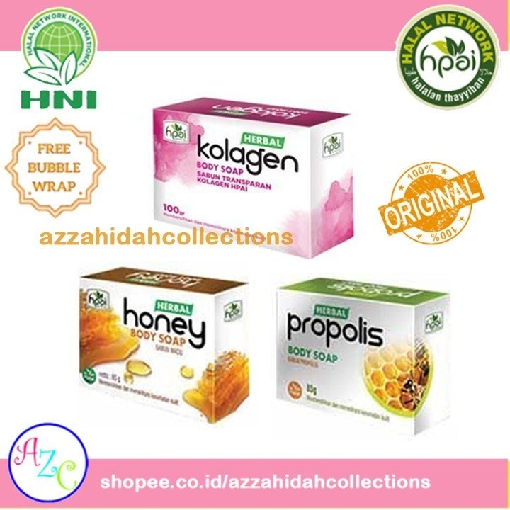 Sabun Kolagen | Madu | Propolis | Sabun Herbal | Produk Perawatan & Kecantikan | HNI HPAI KH|azc0