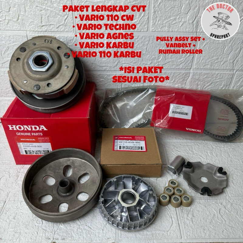 Paket Lengkap CVT (KVB) Buat Motor Vario 110 Cw, Techno, Karbu, Agnes, Vario 110 Karbu