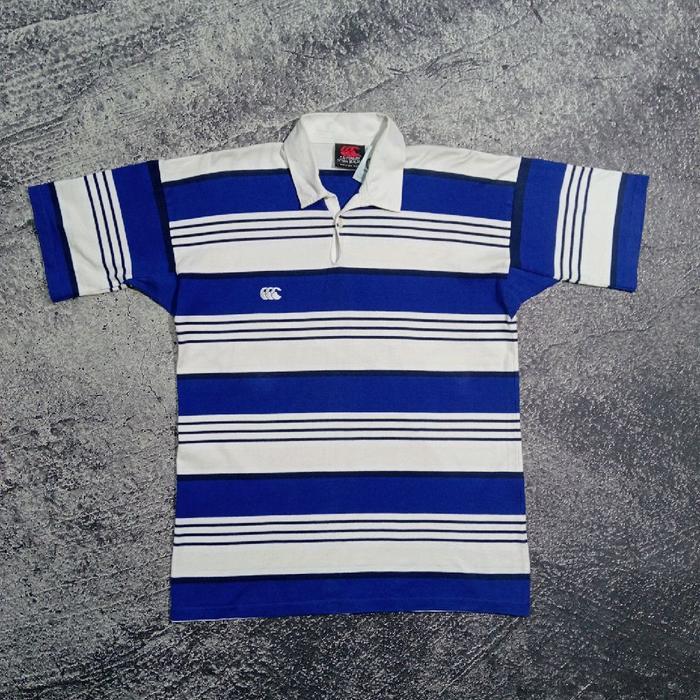 Kaos Krah casual pria CANTERBURY OF NEW ZEALAND stripe 3 colour murah size L