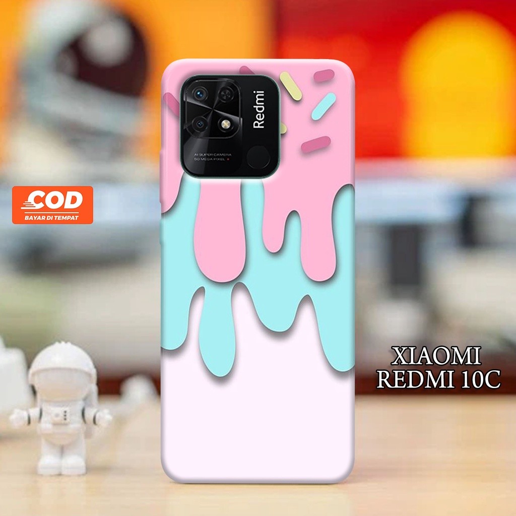 Case REDMI 10C Fashion Casing ICE CREAM Hardcase 3D Fullprint Kesing REDMI 10C - Casing REDMI 10C - 