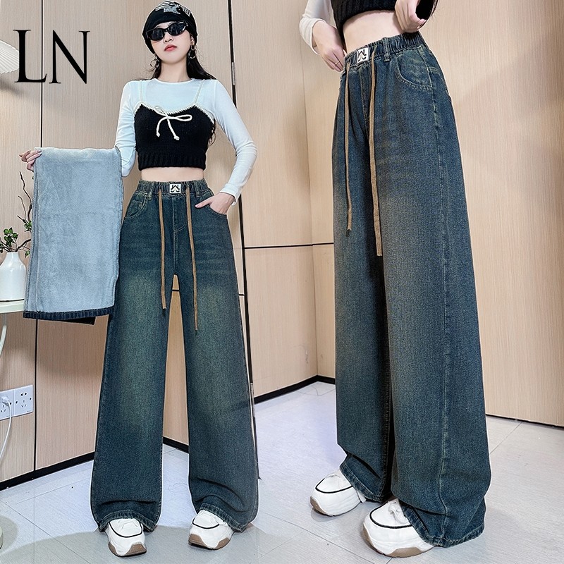 (KATUSAID) Celana highwaist wanita jeans celana boyfriend  Celana jeans wanita kekinian wanita celan