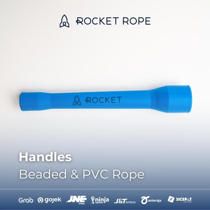 Jump Rope Handle Beaded Jump Rope Short Handle Jumprope Skipping Rope - Biru, Beaded