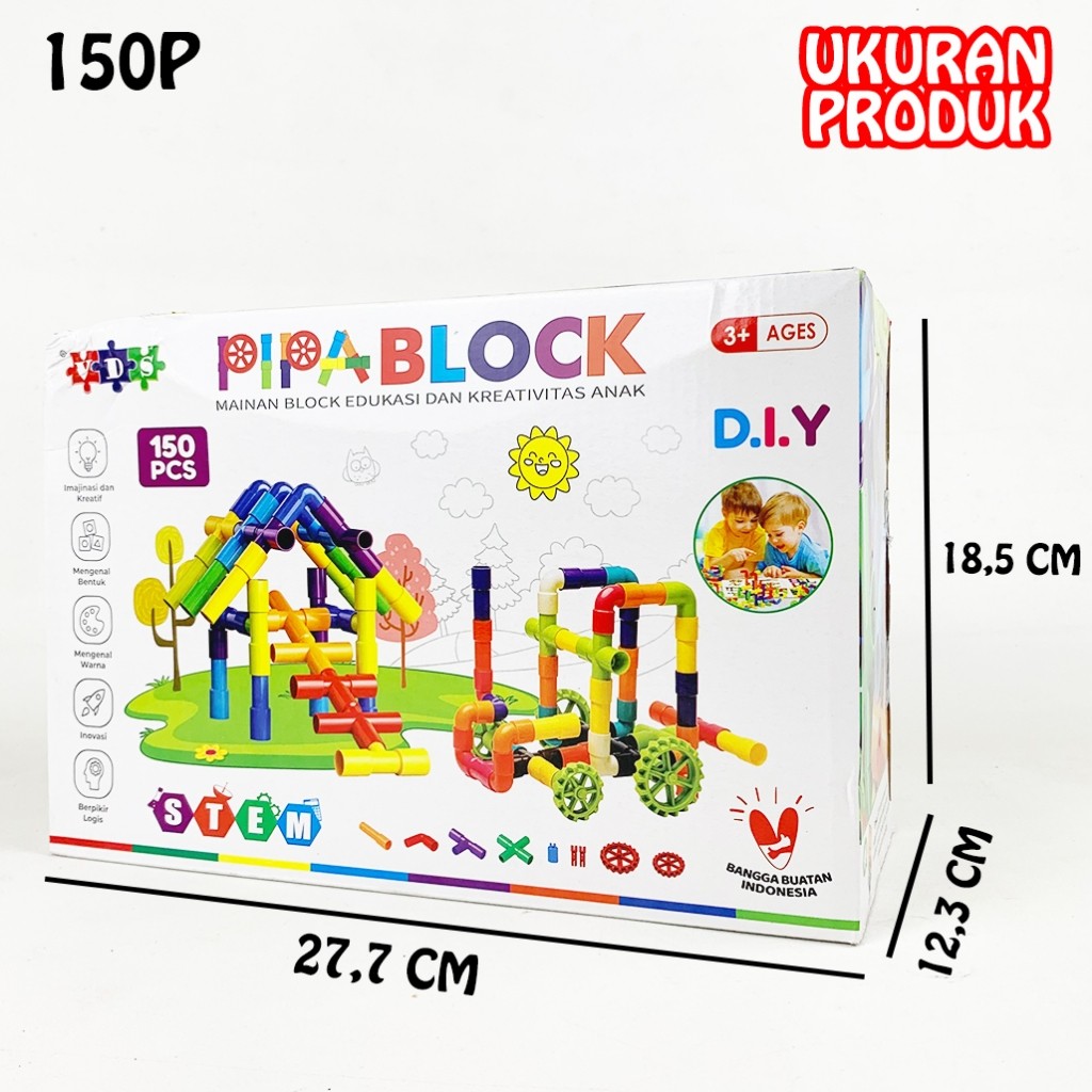 PROMOMainan Edukasi Anak Blok Pipa /Education Toys Block Pipa 100PC 150PCMURAHH