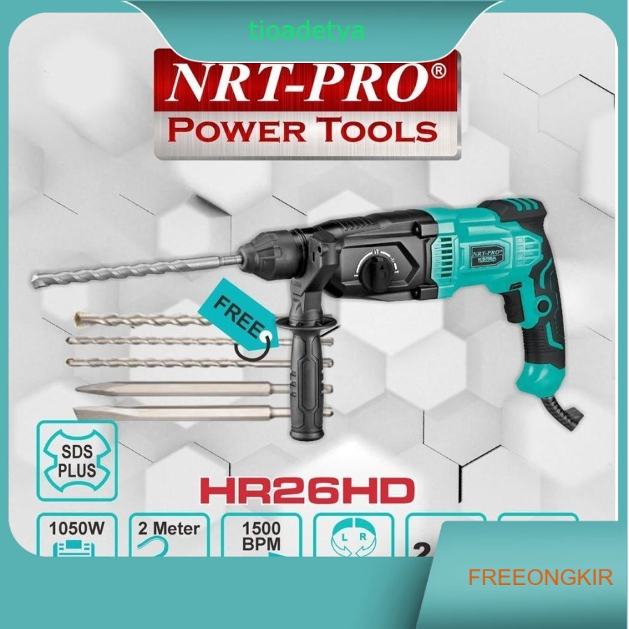 MESIN BOR BETON BOBOK NRT PRO HR 26 HD / BOR TANGAN NRT PRO HR 26