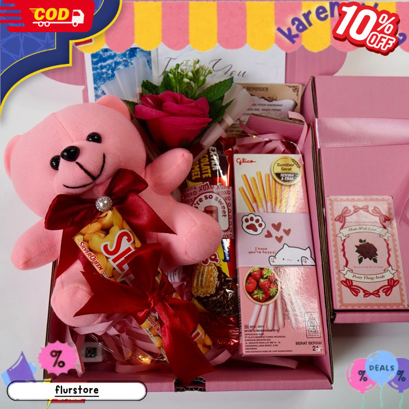 cod Premium Valentine Hampers Snack Box Giftbox Kado Pink Series Kado Valentine Kado Ulang Tahun Wis