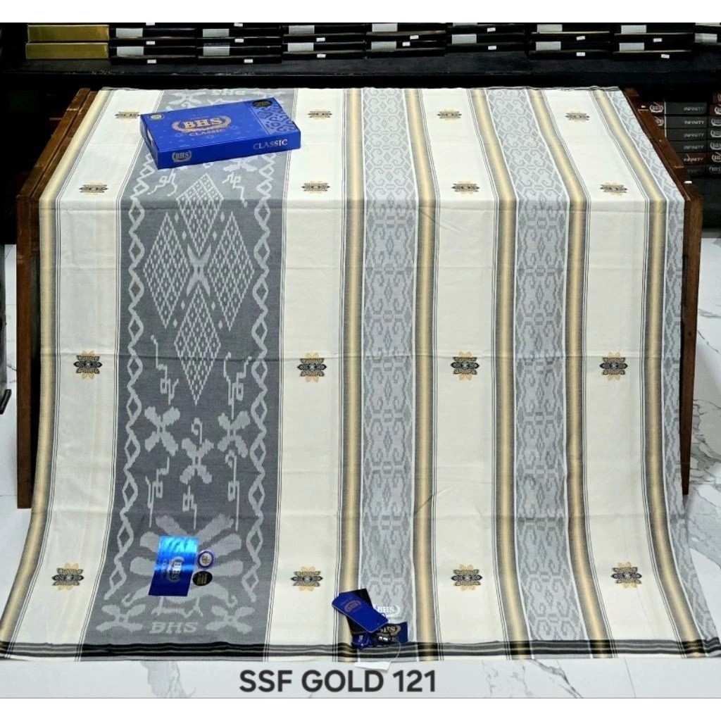 SARUNG BHS CLASSIC SKT DAM, SKT BRL & SKT RTM GOLD & SILVER ORIGINAL