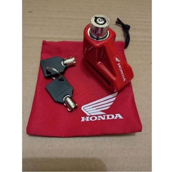 gembok cakram motor honda gembok pelindung atau keamanan motor honda original ahm - gembok saja