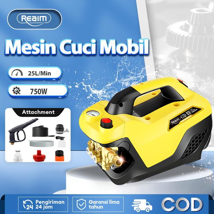 REAIM 750W Alat Cuci Sepeda Motor dan Mobil Uap Pembersih Mesin cuci lantai rumah tangga tekanan san