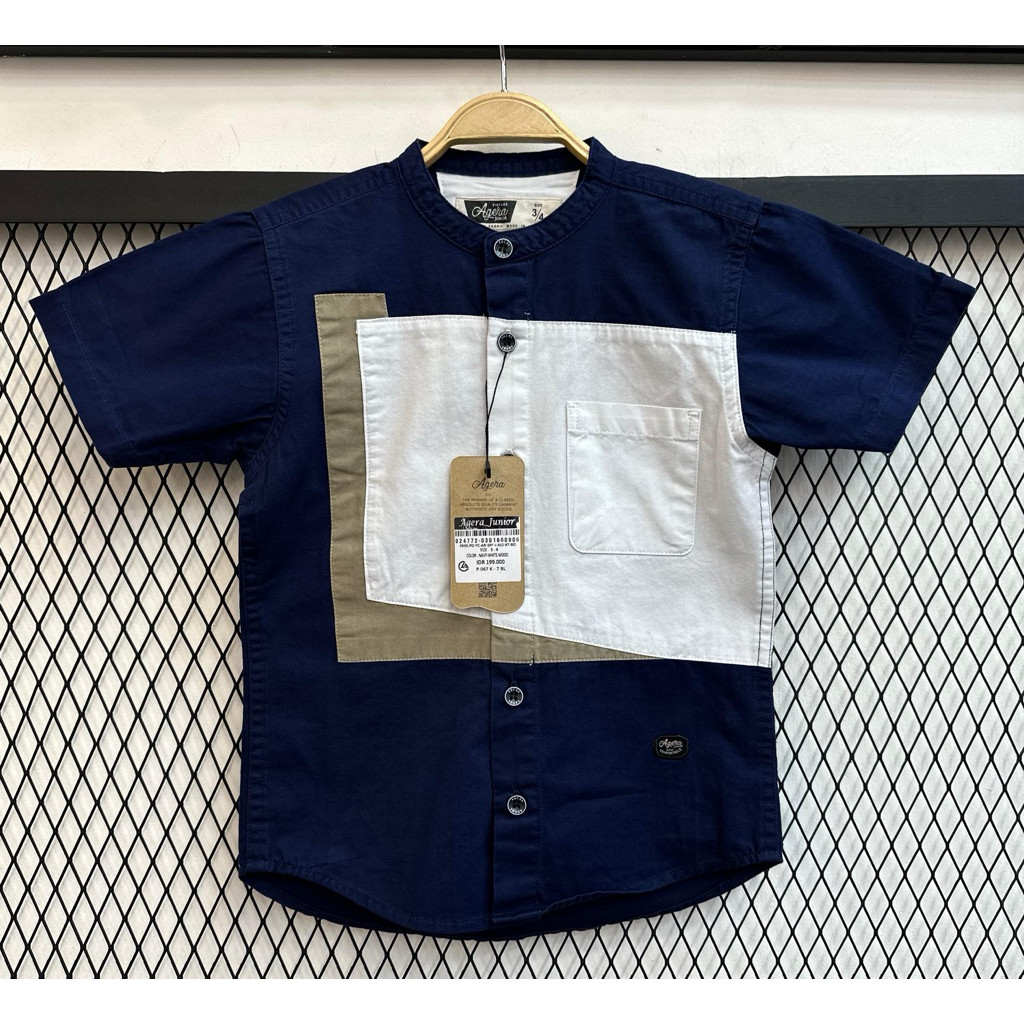 ZIZISHOP Kemeja Koko Anak Agera Junior Kemeja Koko Anak Kombinasi