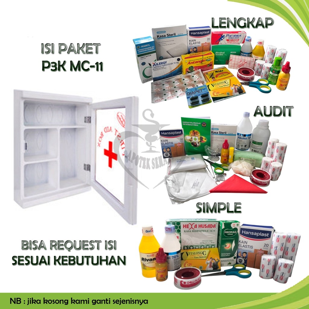 TERLRIS - Kotak p3k Besar MC-11 plus isi Lengkap Murah
