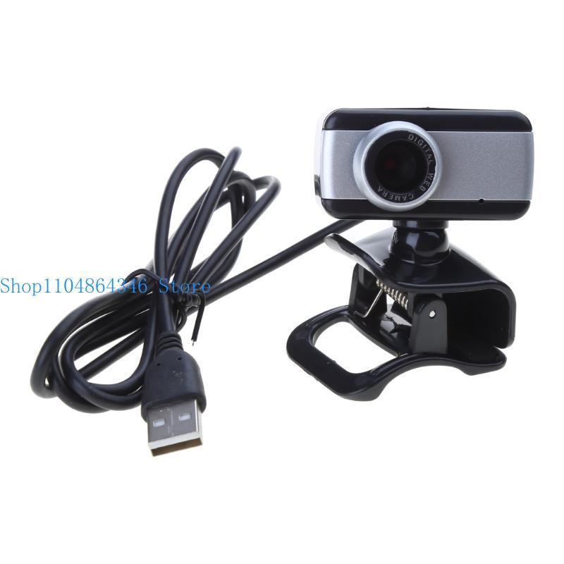 652F Portable Lightweight Webcam for Laptop PC Computer Web Camera USB Webcam Black