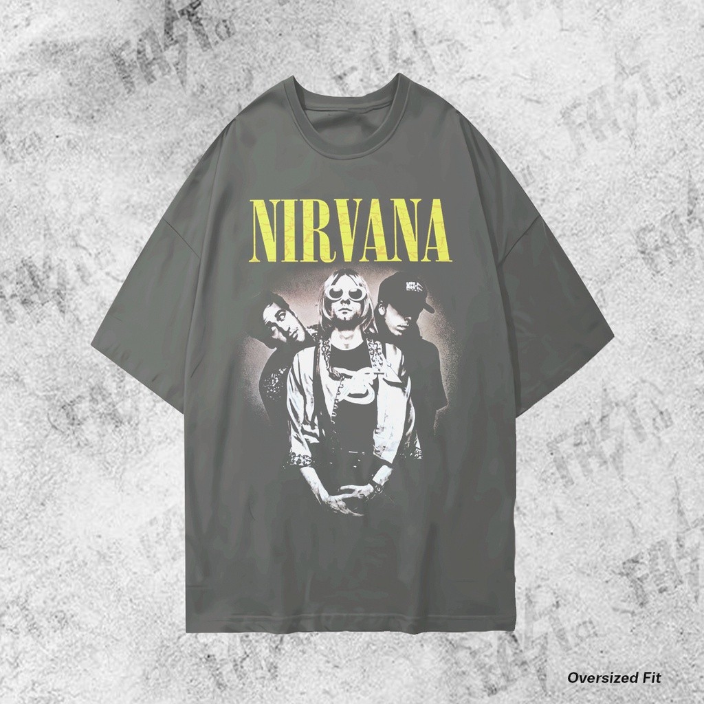 Nirvana In Utero Tour 1993 Vintage Oversized Tshirt Kaos Band Nirvana