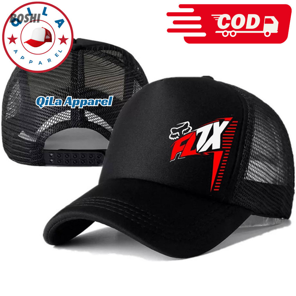 Topi Trucker FOX - Topi Distro FOX Logo - Topi FOX Premium - Topi Pria Dewasa - Topi Pria Original A