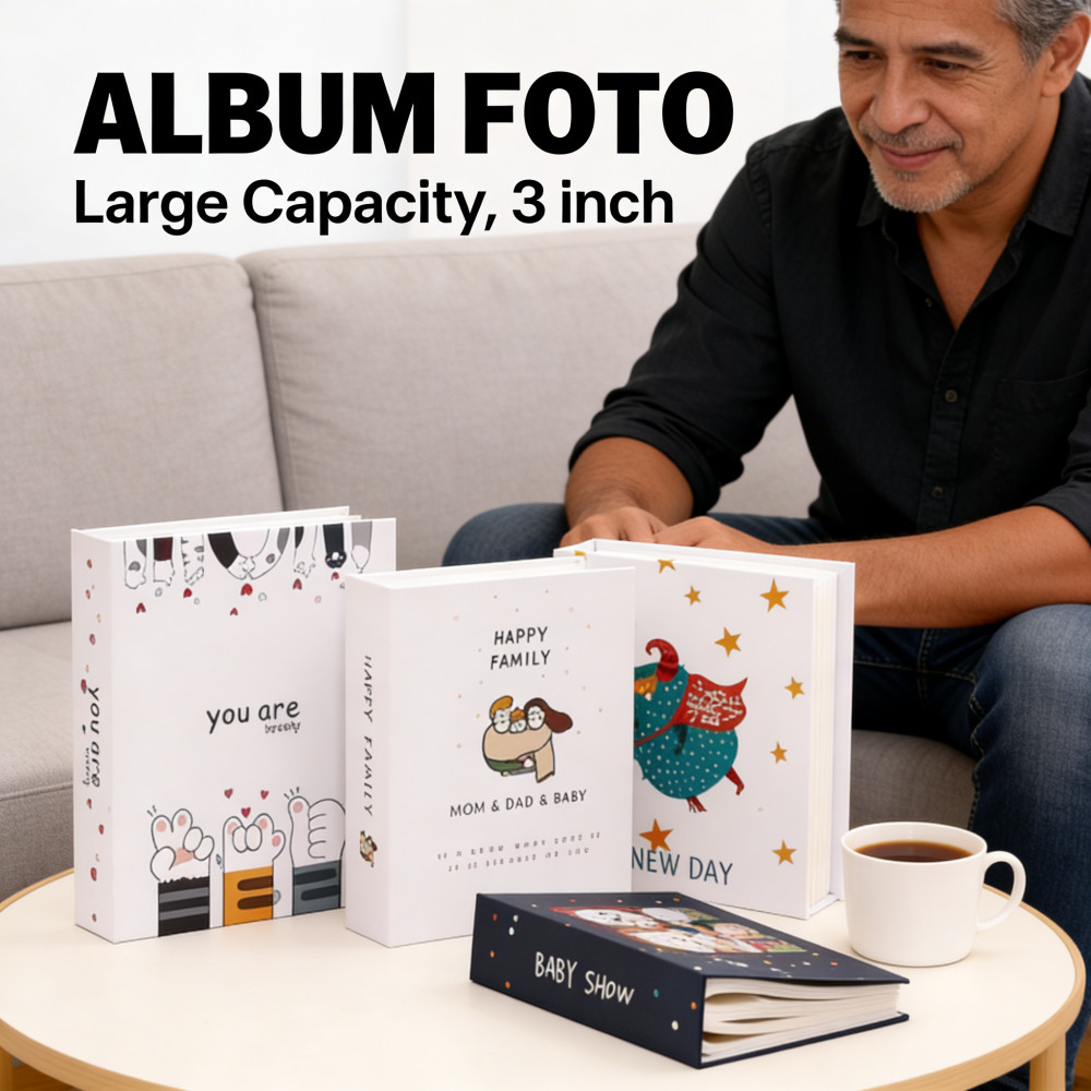 FOTO ALBUM BESAR 200 PCS Murah Laminating Collection Buku Foto Polaroid 3 inci ALBUM FOTO ISI