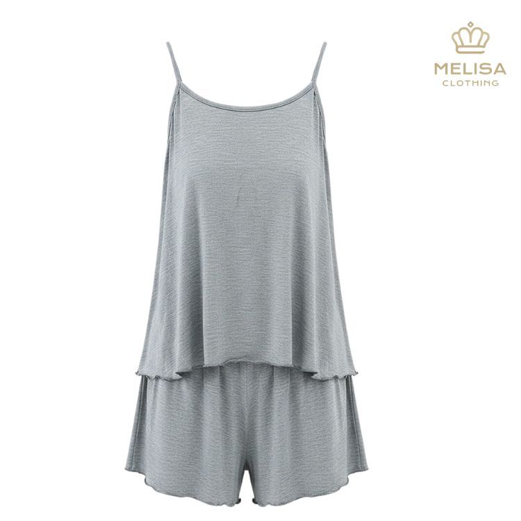 Melisacollection | Baju Tidur Set Wanita Piyama Sexy Camisole+ Celana pendek Sexy Wanita style korea