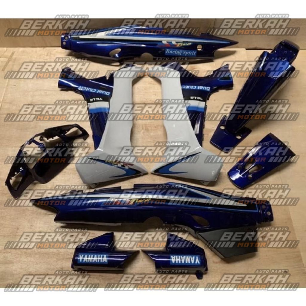 Fullset Body Halus Fizr SS Two Biru Putih Body Set Yamaha F1zr Biru Putih