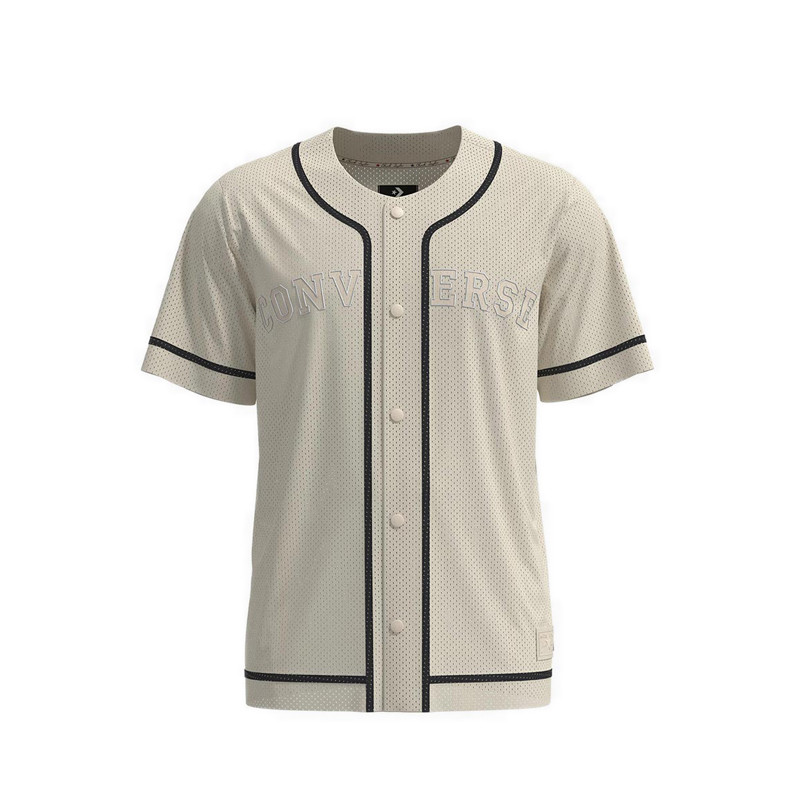 Converse Baseball Jersey Men's Polo - Converse Egret