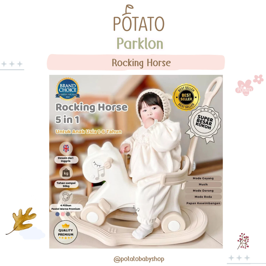 PARKLON 5IN1 ROCKING HORSE |  Mainan Kuda Kudaan Anak Rocking Horse