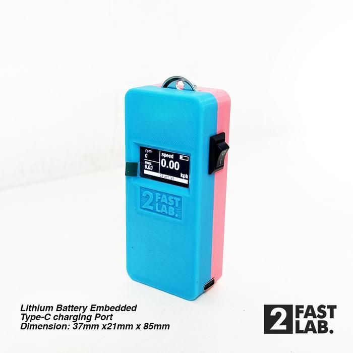 Speed Checker by 2 fast lab untuk Tamiya Mini 4wd - BluPink