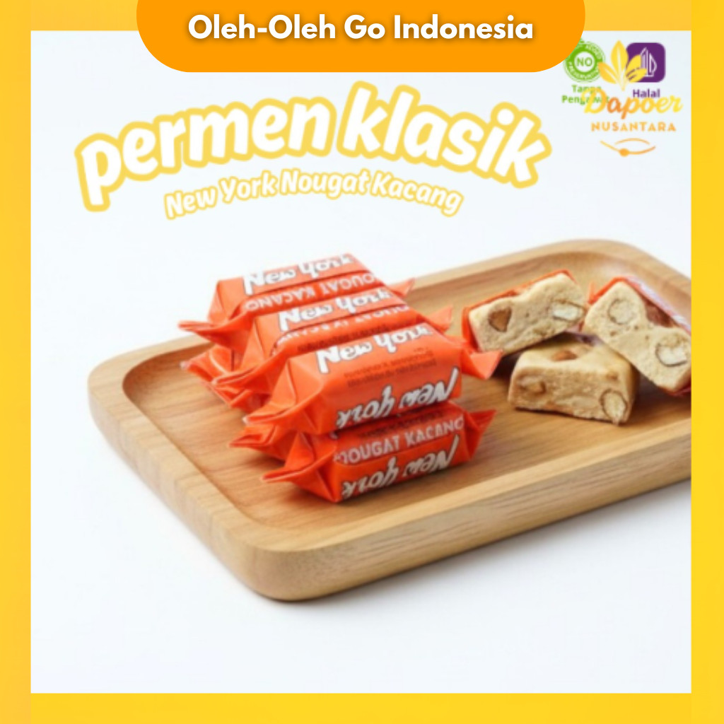 Permen Jadul Legendaris enak permen nougat kacang Manis Gurih 250 gram Oleh oleh Khas