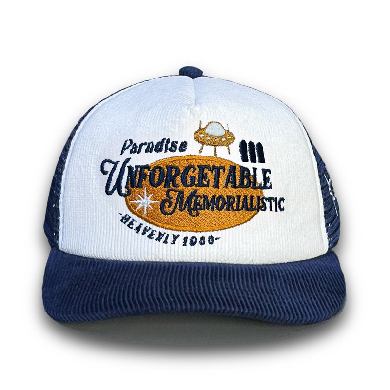 PROMO - Topi Jaring Corduroy Paradise Broken White Navy Thisplan