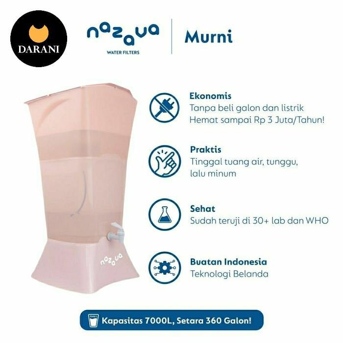 Alat Saringan Filter Air Minum Nazava Type Riam - Merah Muda
