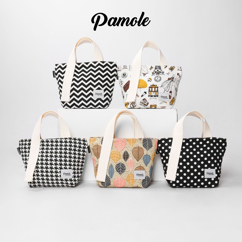 IN - Pamole Pouch Travelling Mini Totebag Bahan Kanvas