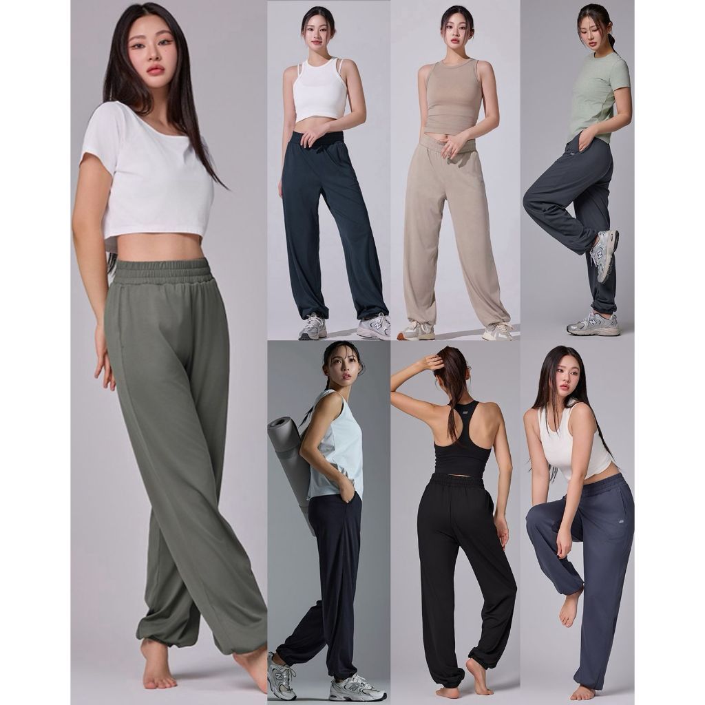 YONA.ID Celana Panjang Jogger Wanita Relaxed-Fit Bahan Sport Stretchy Ringan Adem | Women's Relax Ba