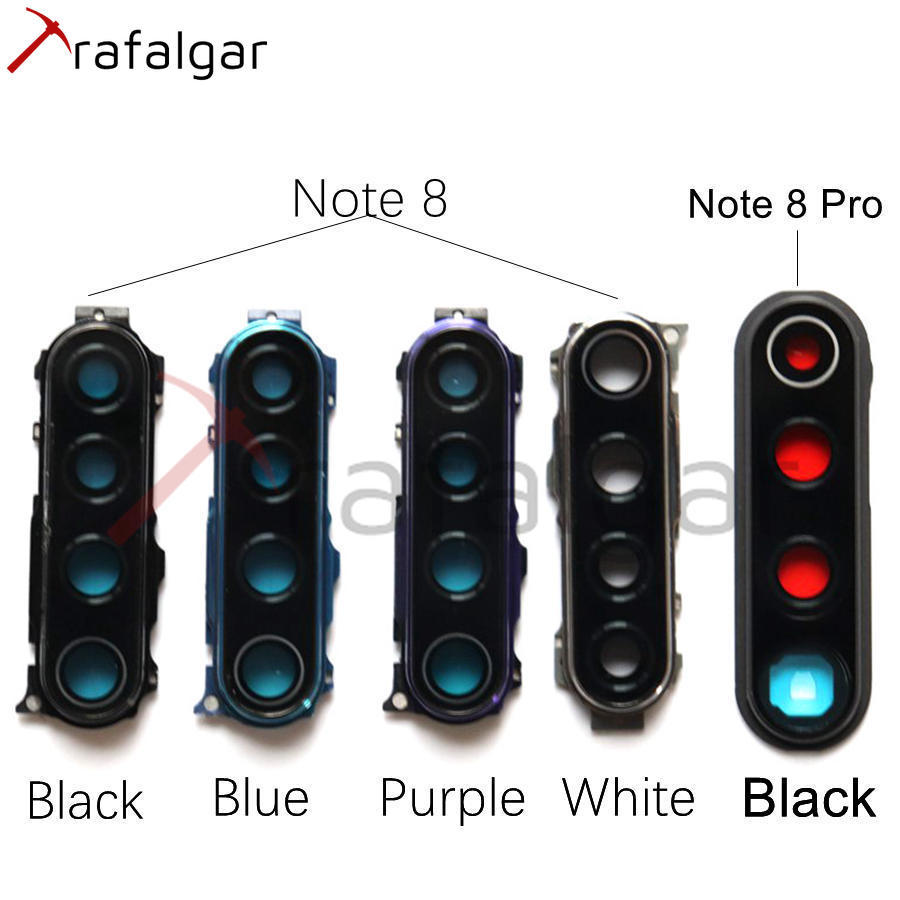 Rear Camera Lens For Xiaomi Redmi Note 8 Pro Camera Frame Note8 8T Back Glass Lens For Redmi Note 8 