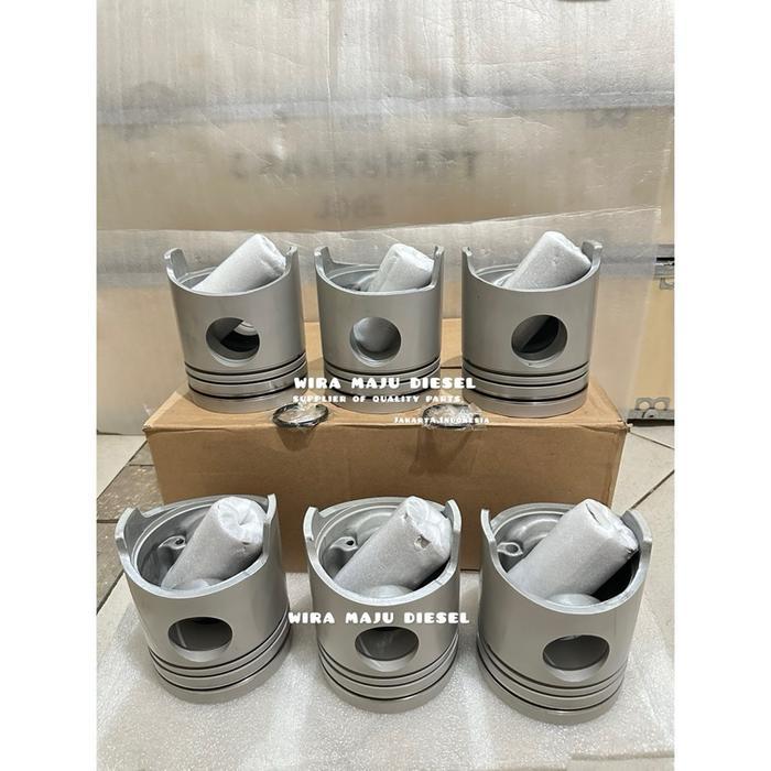 PISTON ASSY SEHER SEKER KOMPLIT PEN DAN SNAP RING MITSUBISHI FUSO 6D24 6D24T MODEL KLEP 2 ME151409 Q