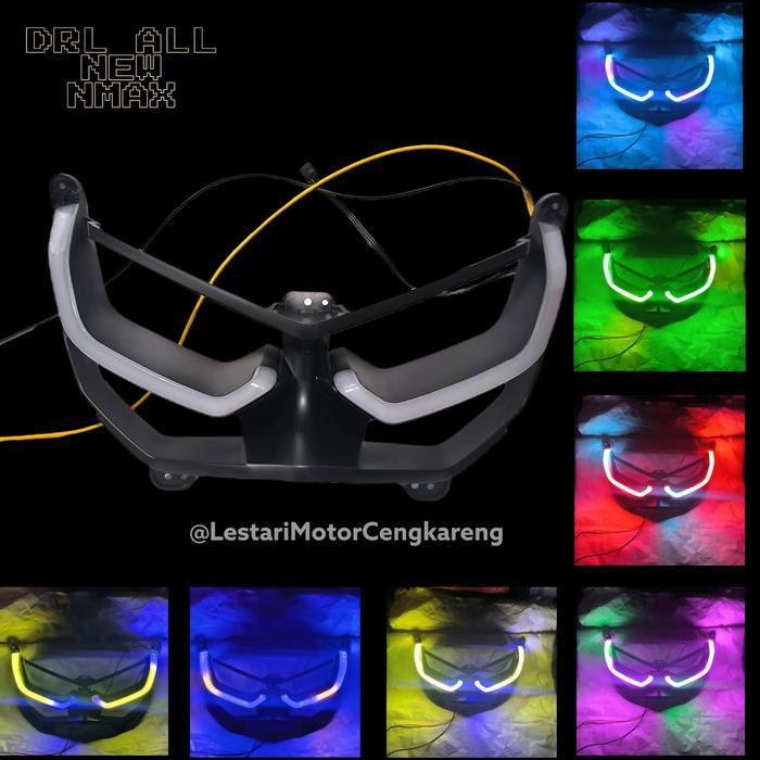 LAMPU ALIS DRL DEPAN NMAX NEW RGB PLUS FRAME ALIS ALL NEW NMAX