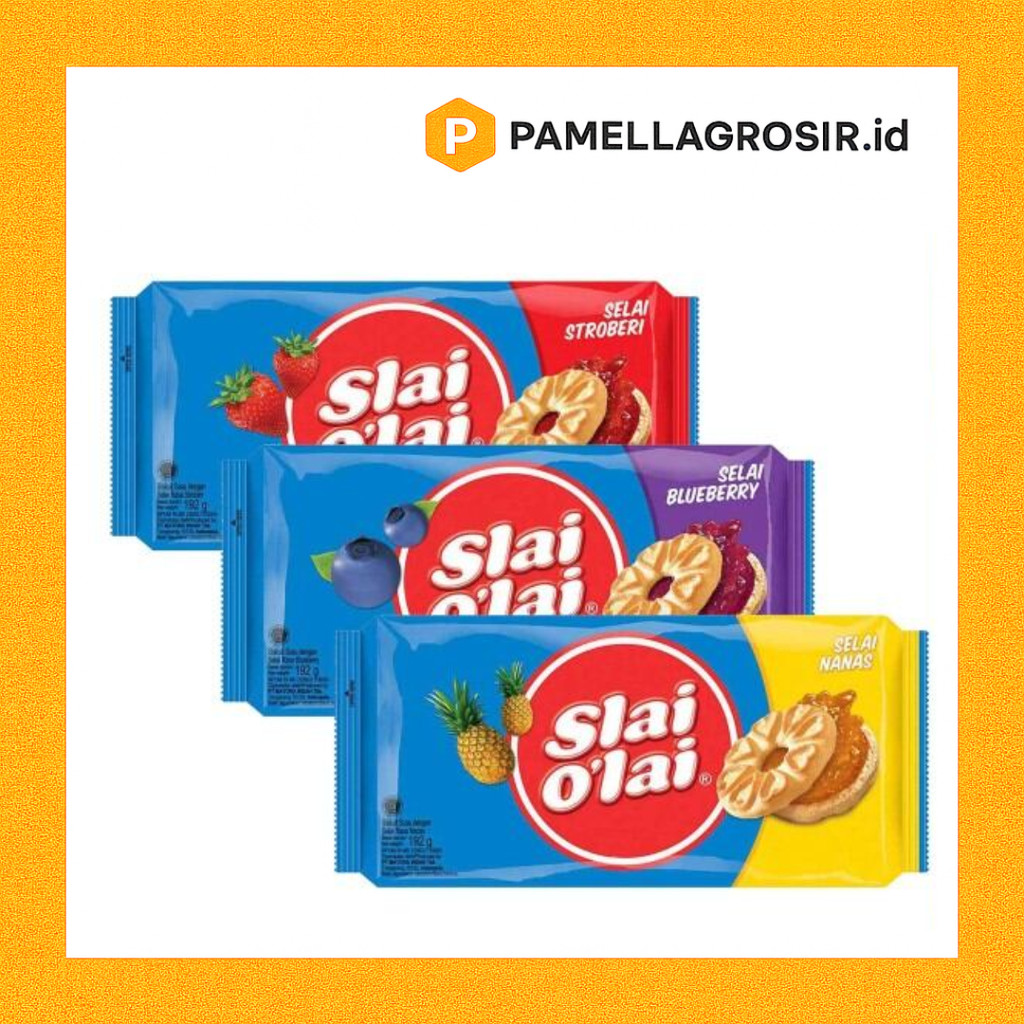 SLAI OLAI BISKUIT SELAI STRAWBERRY BLUBERRY 192 GRAM