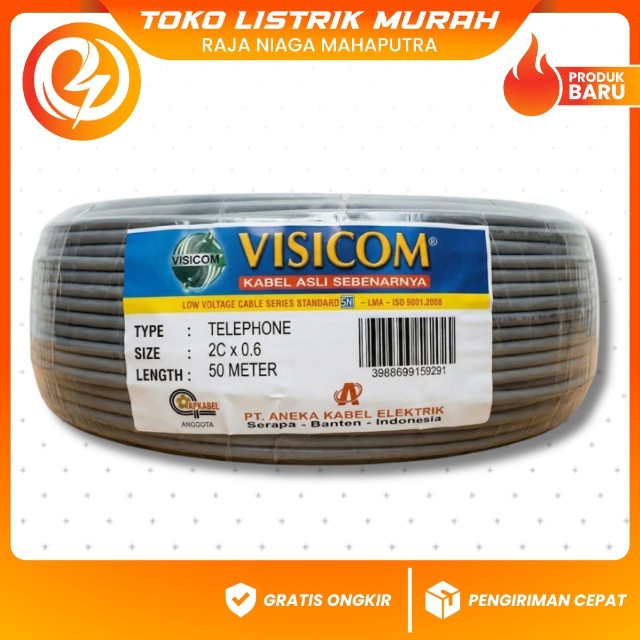 KABEL TELEPON VISICOM 2C 50 METER / Kabel Telepon Visicom Dropwire 50 M