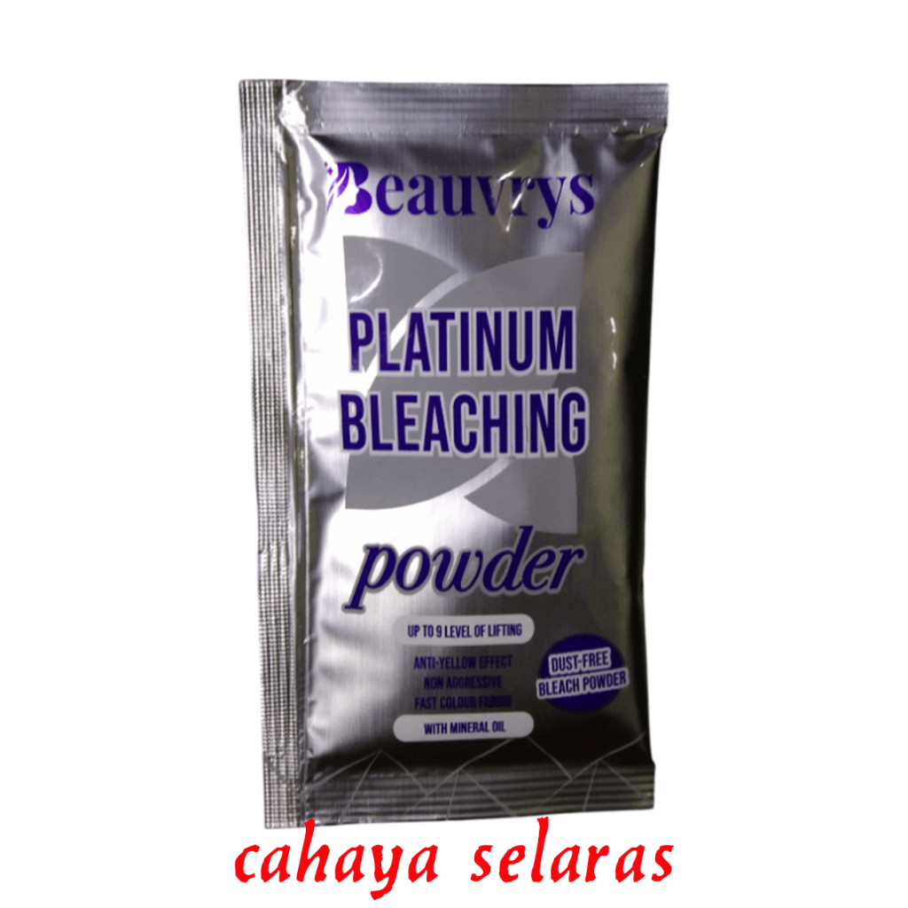 PLATINUM POWDER BLEACHING BEAUVRYS SACHET 20GR | BUBUK HAIR BLEACHING HIGH LEVEL