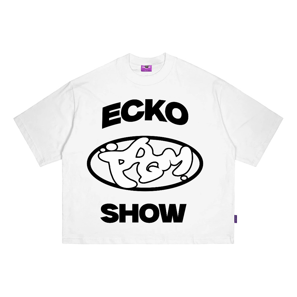 Ecko Show | T-Shirt | Boxy Fit | Drope It Dope | White | Paradigm Capital Kaos Unisex