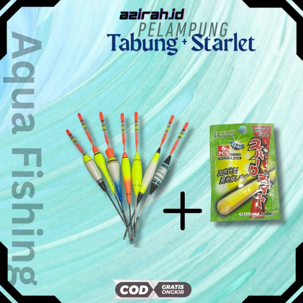 [RO] Pelampung Pancing Starlet Tabung dengan Starlet 1bks isi 6pcs F02B TERBARU 2026 COD TERMURAH TE
