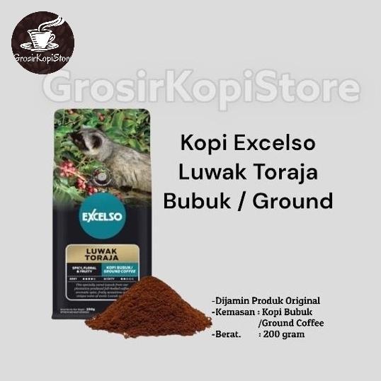 Kopi Excelso Luwak Toraja Bubuk 200gr- Coffee Bubuk Luwak Toraja Excelso