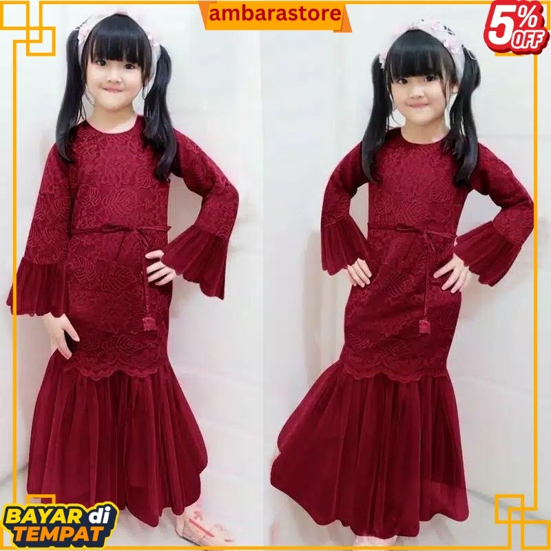 READY Gamis anak perempuan Duyung 3-11tahun / gamis anak / baju muslim anak perempuan / baju gamis a